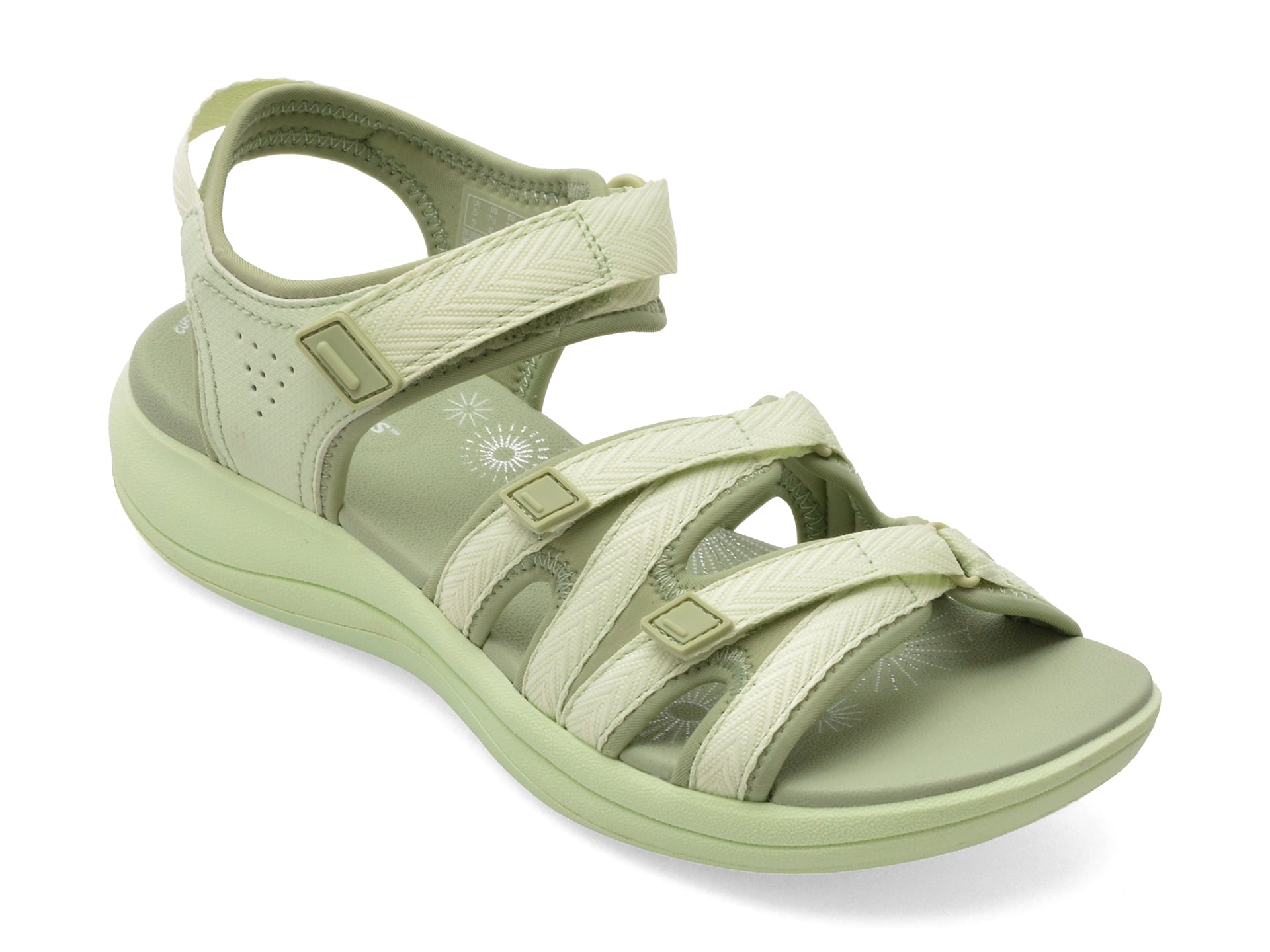 Sandale CLARKS verzi, MIRA MADI, din material textil 1 Sandale CLARKS verzi