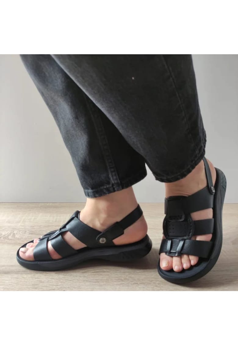 Sandale Casual Barbati Y5011S Negre - Negru - 1 Sandale Casual Barbati Y5011S Negre - Negru -