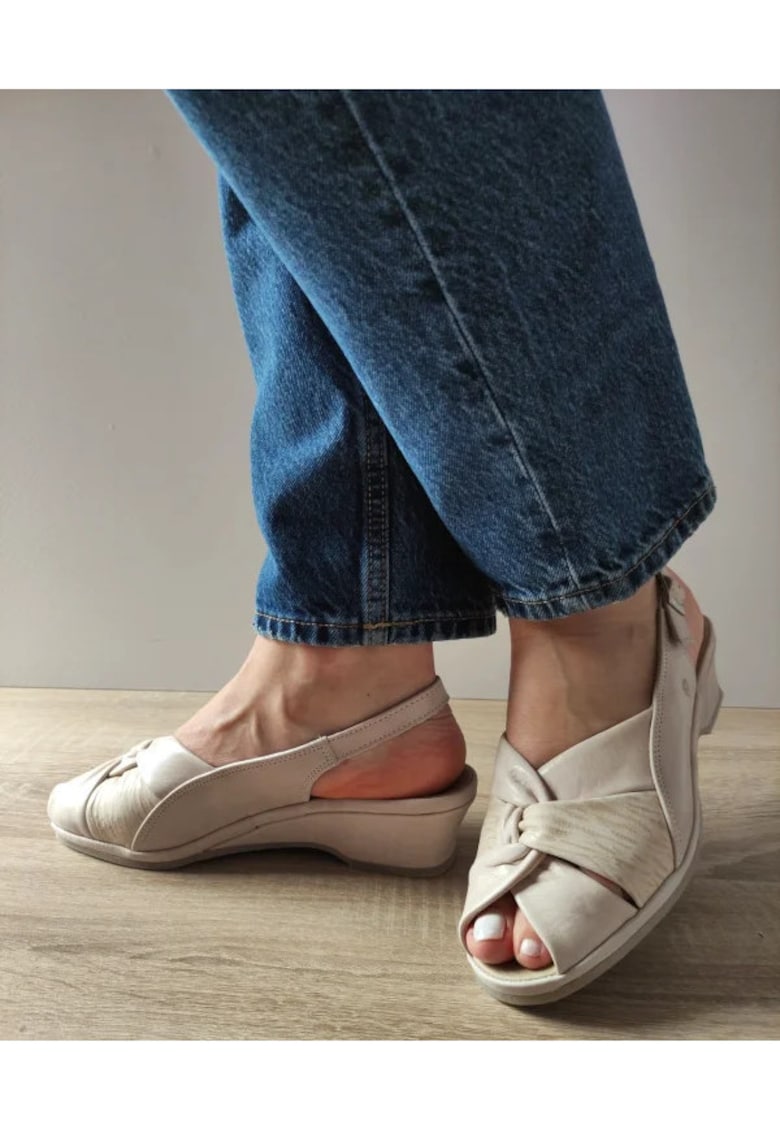 Sandale Casual Dama 0026T Roma 52-N Crem - Crem - 1 Sandale Casual Dama  0026T Roma 52-N Crem - Crem