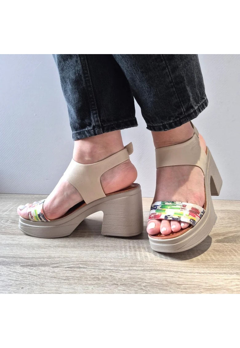 Sandale Casual Dama 018 10906 Albe + Detaliu Labirint - Alb 1 Sandale Casual Dama 018 10906 Albe + Detaliu Labirint - Alb