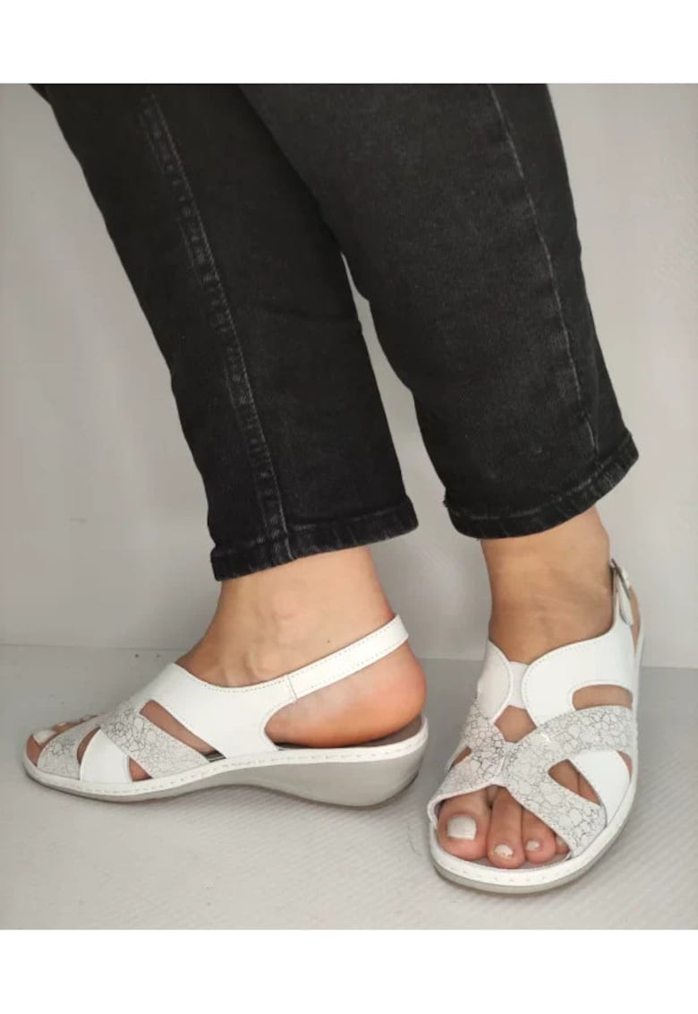 Sandale Casual Dama 0900T Paris 13-N Albe - Alb - 1 Sandale Casual Dama  0900T Paris 13-N Albe - Alb -