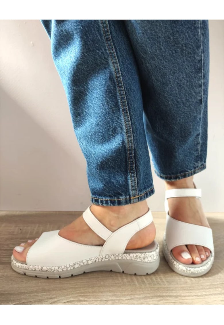 Sandale Casual Dama 12528Vt Mostar 13-N Albe - Alb - 1 Sandale Casual Dama  12528Vt Mostar 13-N Albe - Alb -