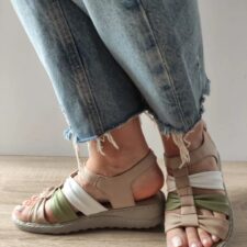 Sandale Casual Dama  17-1010 Bej + Color - Bej -