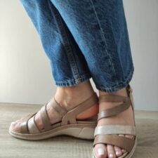 Sandale Casual Dama  18010T Azores 03-N Bej + Maro - Bej -