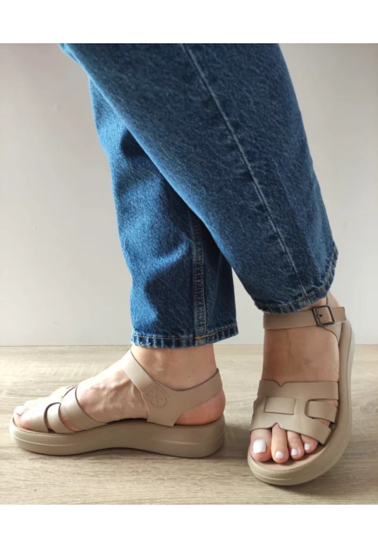 Sandale Casual Dama 246615T Apricot - Apricot - 1 Sandale Casual Dama 246615T Apricot - Apricot -