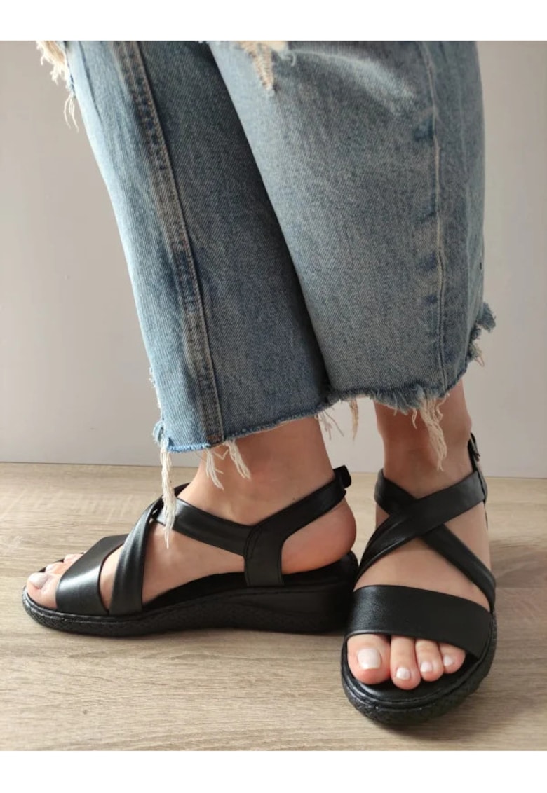 Sandale Casual Dama 28-555 Negre - Negru - 1 Sandale Casual Dama  28-555 Negre - Negru -