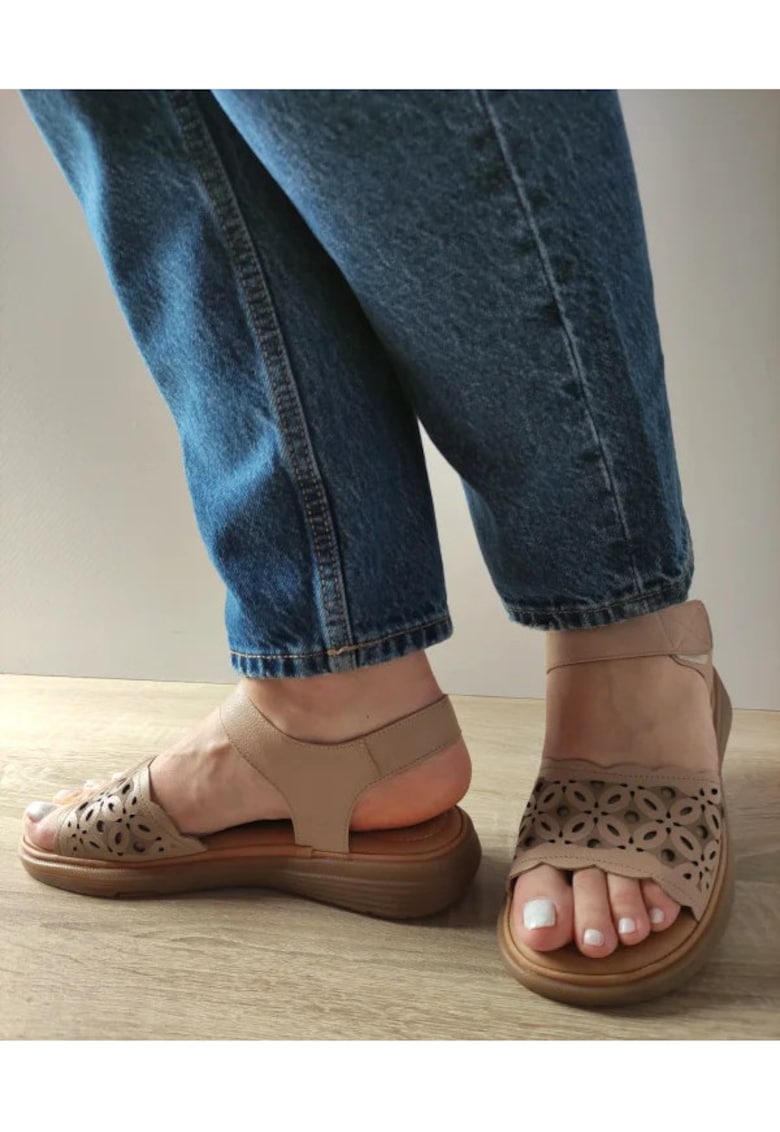 Sandale Casual Dama 33177 Apricot - Apricot - 1 Sandale Casual Dama  33177 Apricot - Apricot -