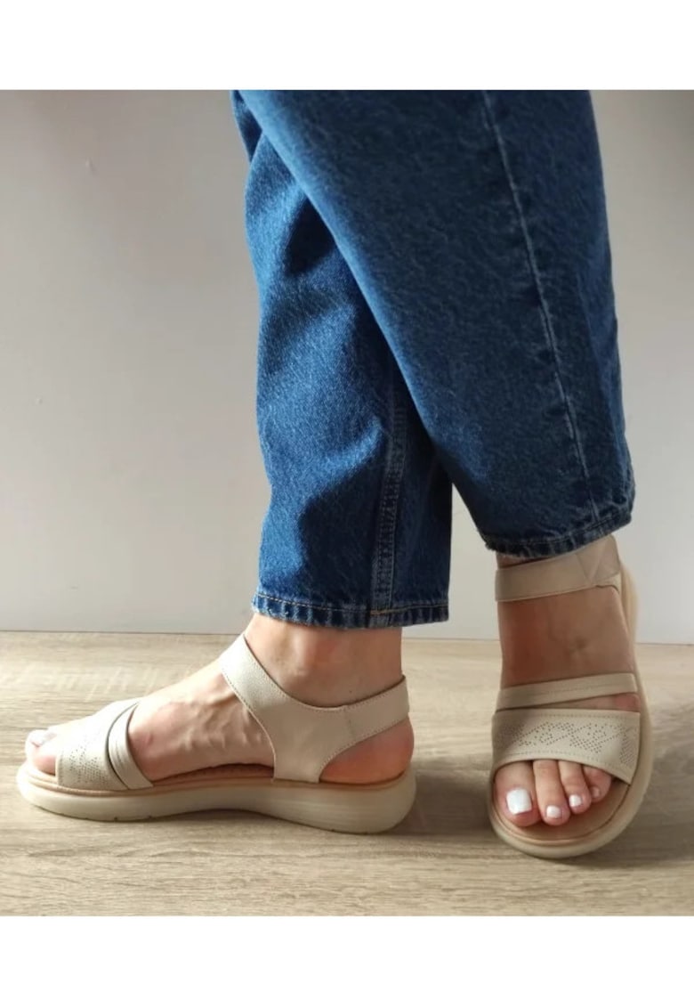 Sandale Casual Dama 33192 Crem - Crem - 1 Sandale Casual Dama  33192 Crem - Crem -