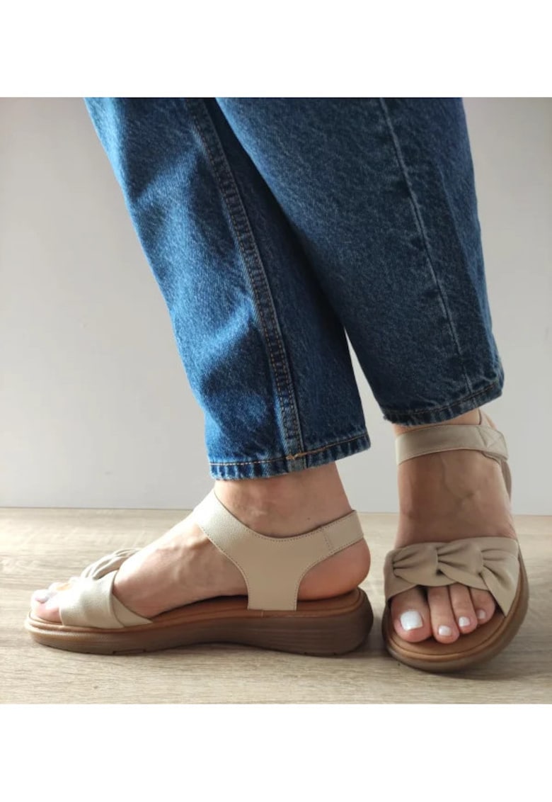 Sandale Casual Dama 33193 Crem - Crem - 1 Sandale Casual Dama  33193 Crem - Crem -
