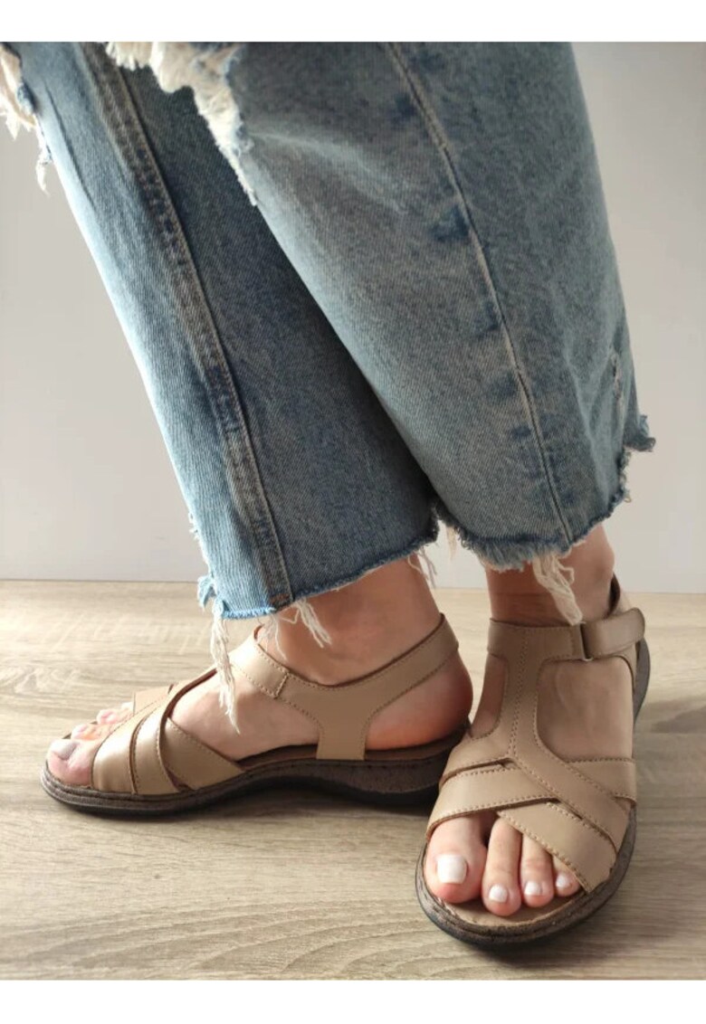 Sandale Casual Dama 4773 3 Bej Nisip - Bej - 1 Sandale Casual Dama  4773 3 Bej Nisip - Bej -