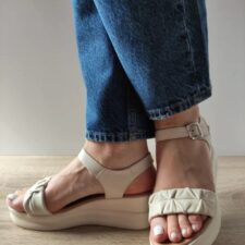 Sandale Casual Dama  49008 Crem - Crem -