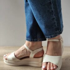 Sandale Casual Dama  49009 Crem - Crem -