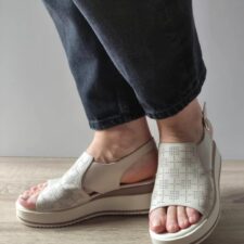 Sandale Casual Dama  50096 Crem - Crem -