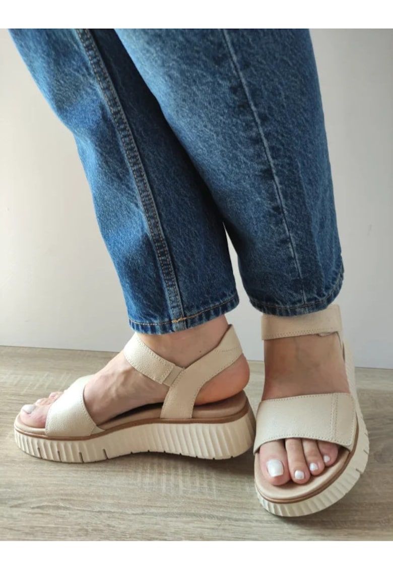 Sandale Casual Dama 88720-44 Bej - Bej - 1 Sandale Casual Dama  88720-44 Bej - Bej -