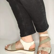 Sandale Casual Dama  D2050-62 Bej + Color - Bej