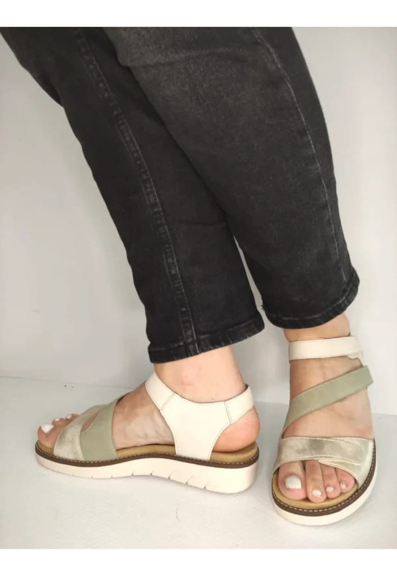 Sandale Casual Dama D2050-62 Bej + Color - Bej 1 Sandale Casual Dama  D2050-62 Bej + Color - Bej