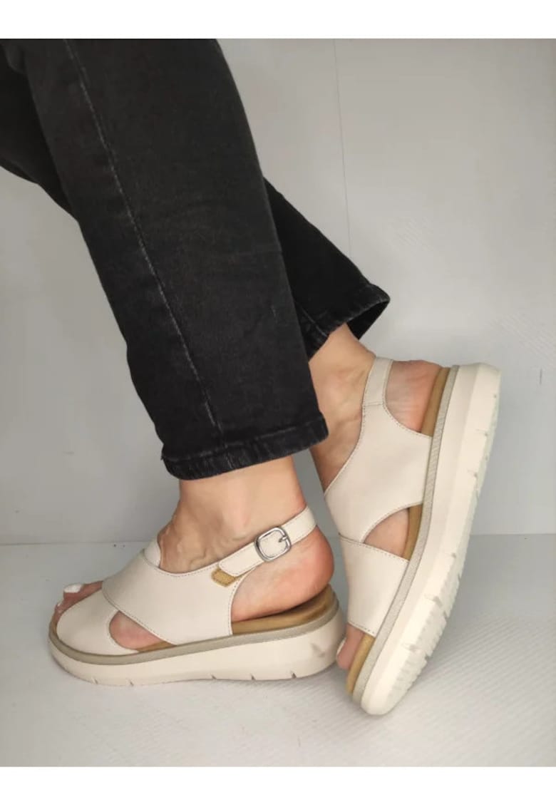 Sandale Casual Dama D2K56-60 Bej - Bej 1 Sandale Casual Dama  D2K56-60 Bej - Bej