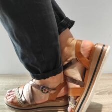 Sandale Casual Dama Jana 28267-44 Maro Cu Metalic - 674645