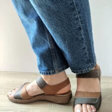 Sandale Casual Dama  V2860-24 Maro + Camel - Maro -