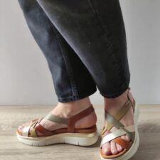 Sandale Casual Dama  W4N-0650C1 Brandy + Cit - Maro