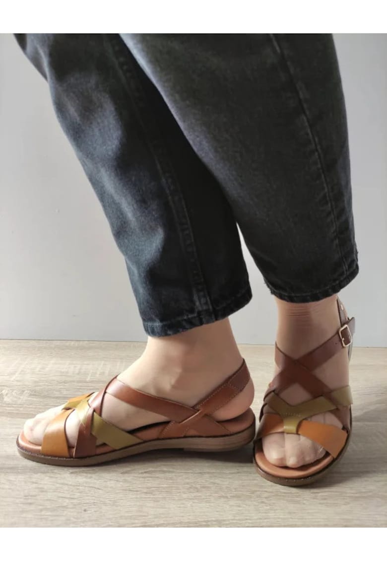 Sandale Casual Dama W8Q-0894C1 Brandy Cu Olive - Maro - 1 Sandale Casual Dama  W8Q-0894C1 Brandy Cu Olive - Maro -