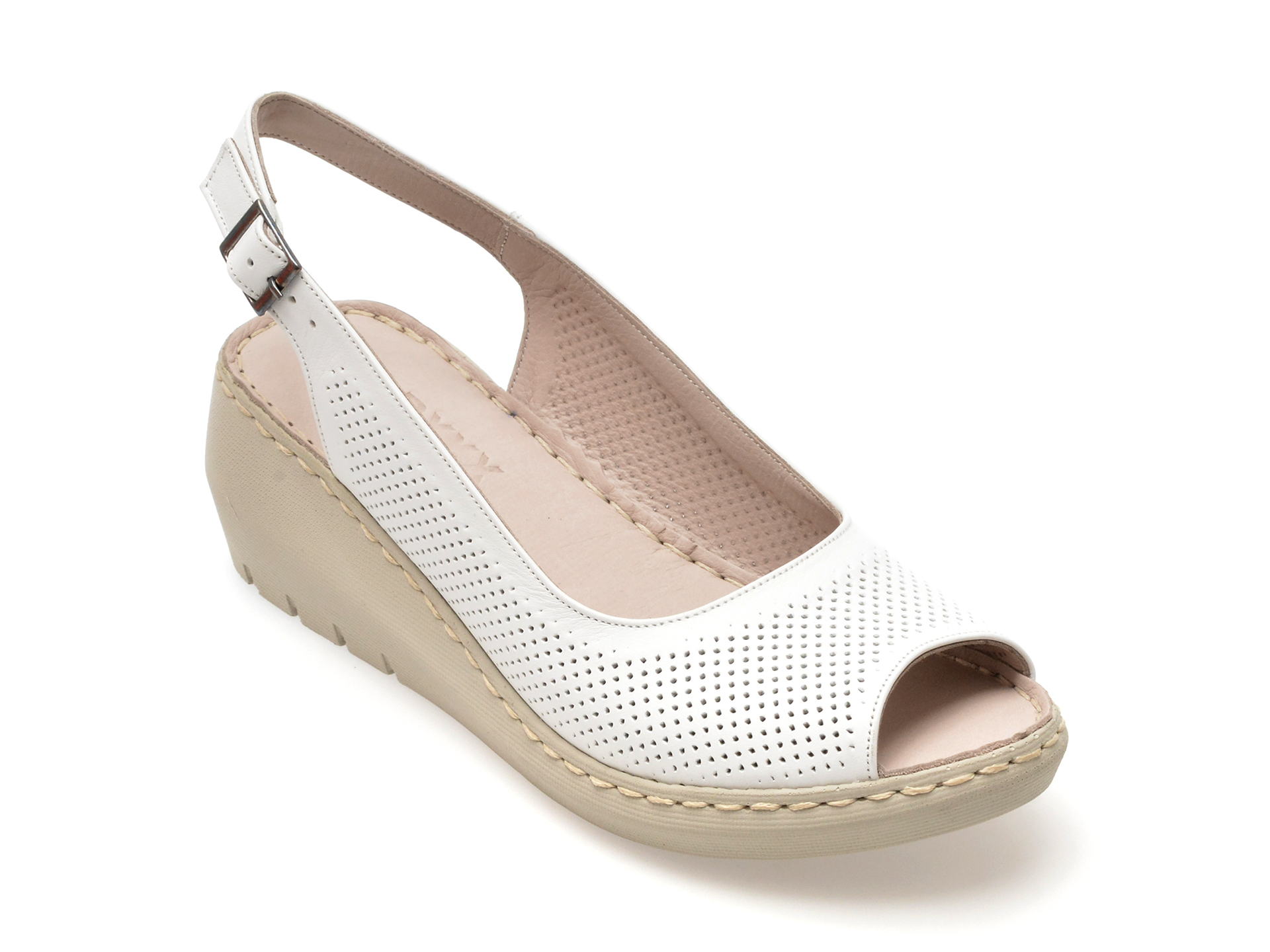 Sandale casual GRYXX albe, 4606, din piele naturala 1 Sandale casual GRYXX albe