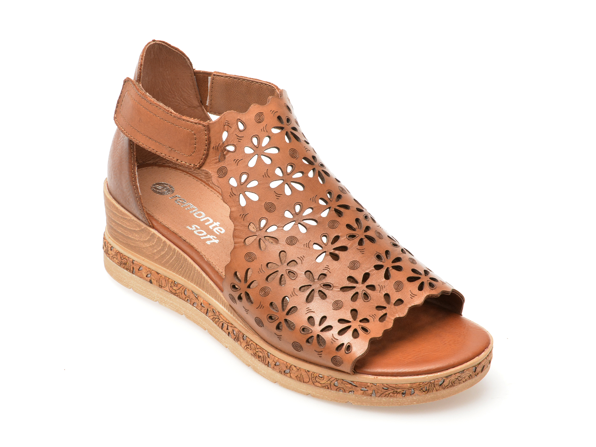 Sandale casual REMONTE maro, D3056, din piele naturala 1 Sandale casual REMONTE maro