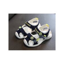 Sandale  Cu Barete Ajustabile - Piele Intoarsa - Textil - Baieti - Bleumarin - Alb