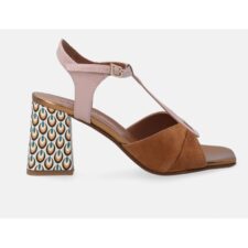 Sandale Cu Piele Intoarsa Si Model Decorativ