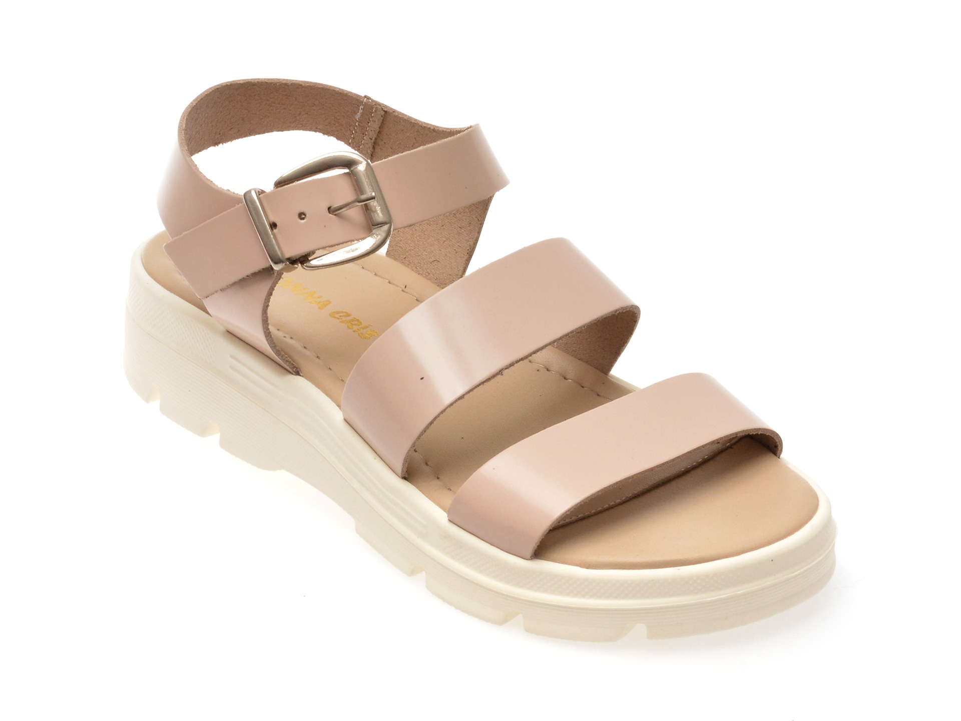 Sandale DONNA CRIS bej, 491017, din piele naturala 1 Sandale DONNA CRIS bej