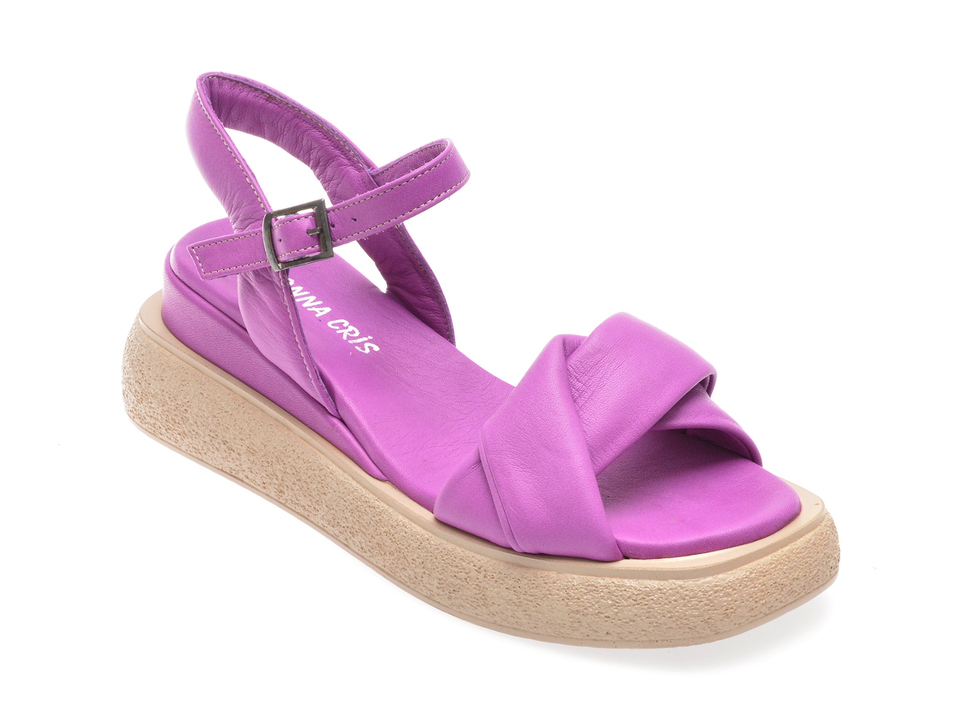 Sandale DONNA CRIS mov, 13010, din piele naturala 1 Sandale DONNA CRIS mov