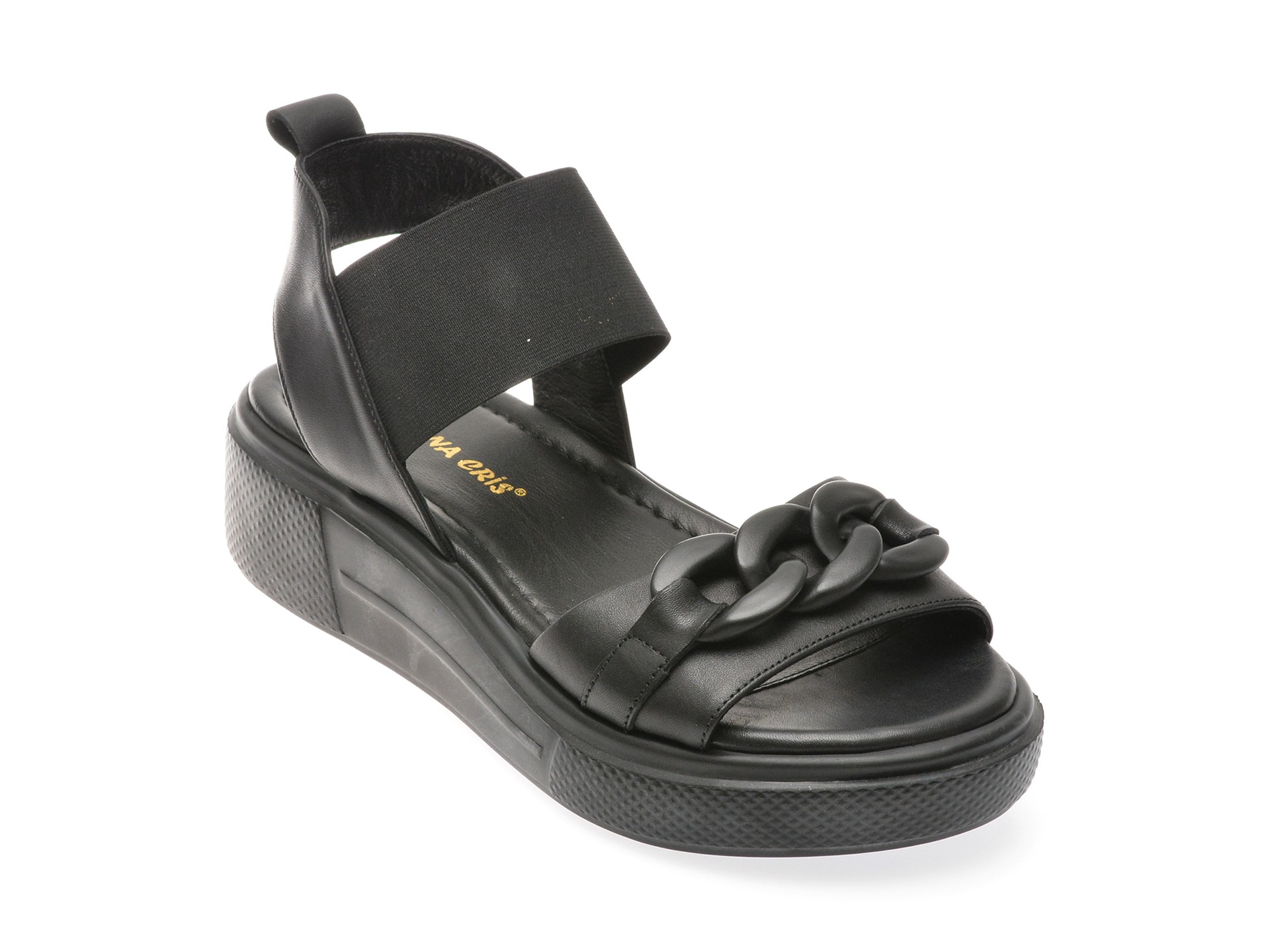 Sandale DONNA CRIS negre, 49550, din piele naturala 1 Sandale DONNA CRIS negre