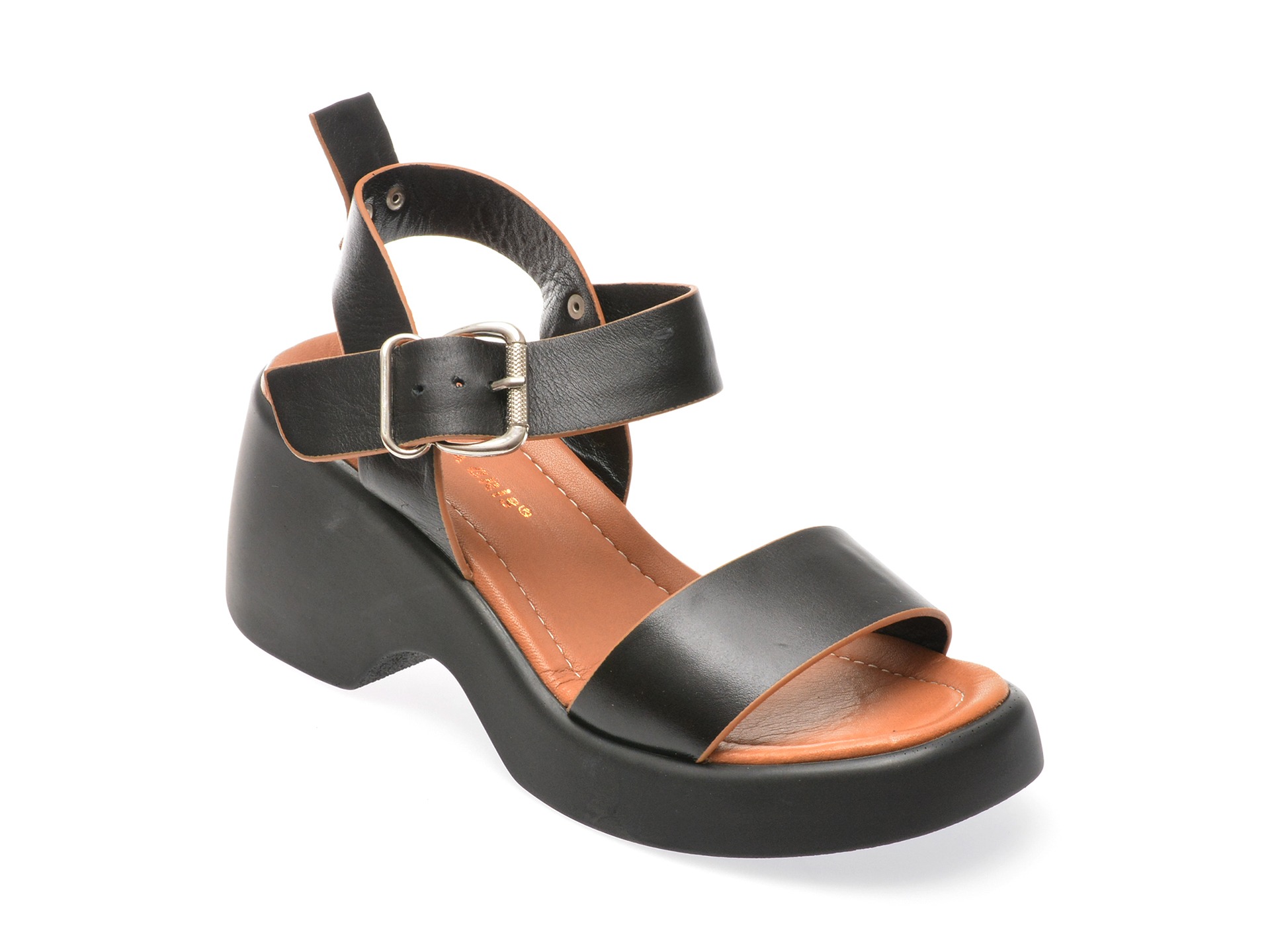 Sandale DONNA CRIS negre, 753370, din piele naturala 1 Sandale DONNA CRIS negre