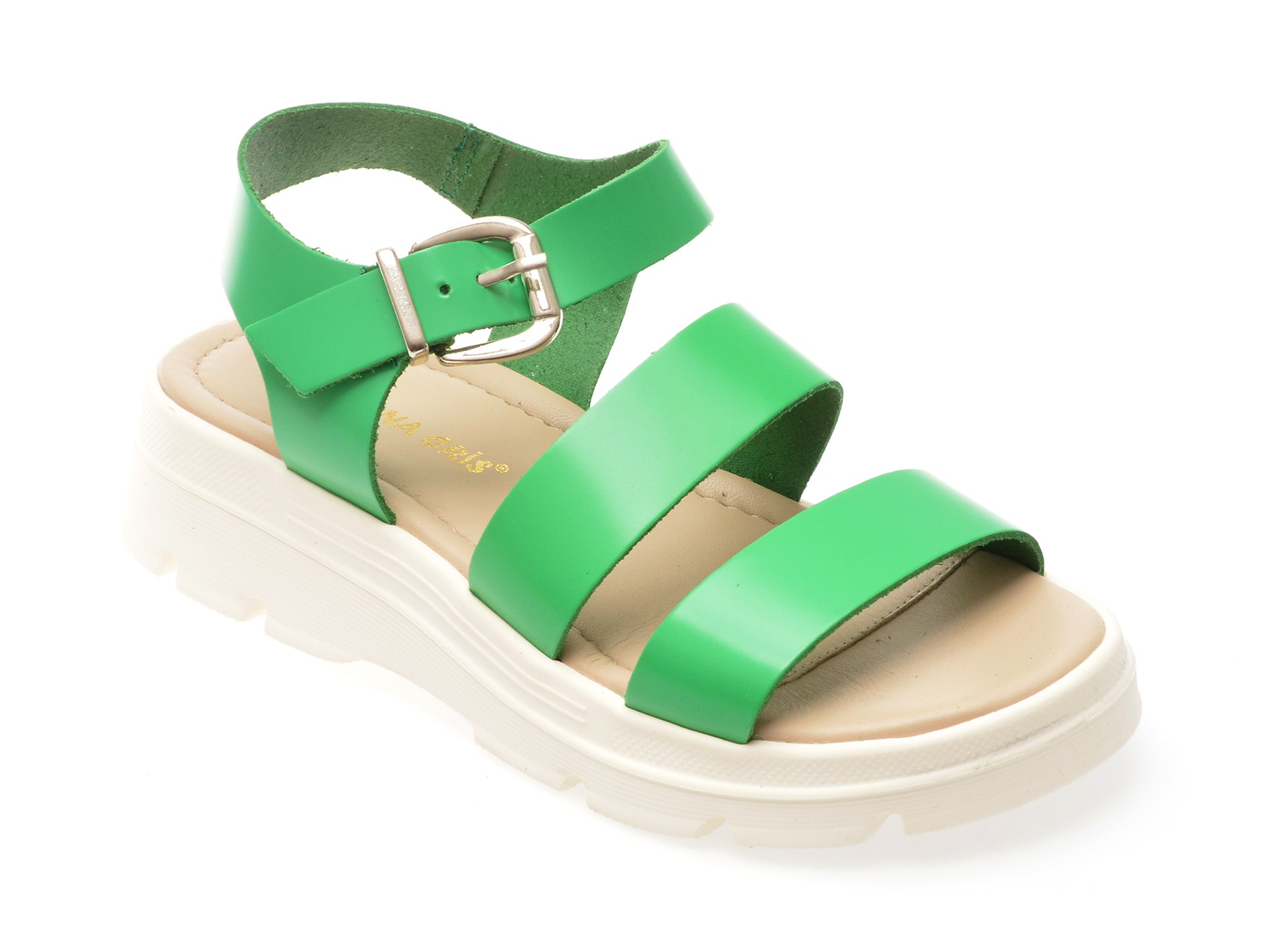 Sandale DONNA CRIS verzi, 491017, din piele naturala 1 Sandale DONNA CRIS verzi