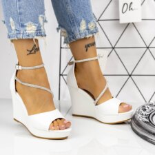 Sandale Dama cu Platforma 2HXS26 Alb Mei