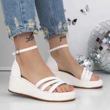 Sandale Dama cu Platforma 3GZ62 Alb | Mei