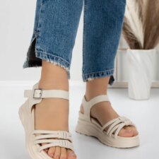 Sandale Dama cu Platforma 3H18 Bej | Mei