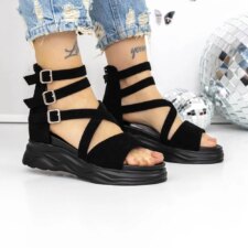 Sandale Dama cu Platforma 3H20 Negru | Mei