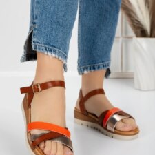 Sandale Dama cu Platforma 5GZ20 Maro deschis | Mei