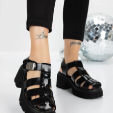 Sandale Dama cu Platforma 5GZ25 Negru | Mei