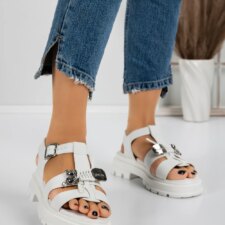 Sandale Dama cu Platforma 5HXS10 Alb | Mei