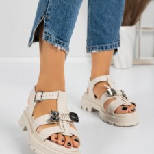 Sandale Dama cu Platforma 5HXS10 Bej | Mei