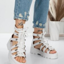 Sandale Dama cu Platforma 5HXS13 Alb | Mei