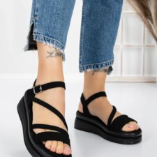 Sandale Dama cu Platforma 5HXS6 Negru | Mei