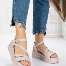 Sandale Dama cu Platforma 5HXS6 Roz | Mei