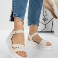 Sandale Dama cu Platforma 5HXS7 Bej | Mei
