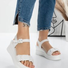 Sandale Dama cu Platforma 5LM2 Alb | Mei