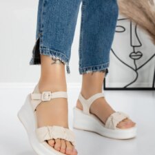 Sandale Dama cu Platforma 5LM2 Bej | Mei
