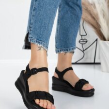 Sandale Dama cu Platforma 5LM2 Negru | Mei