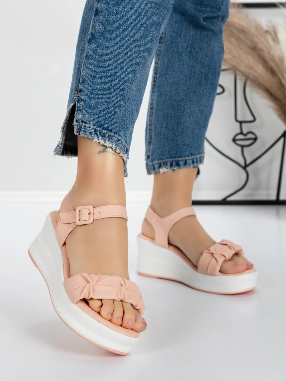 Sandale Dama cu Platforma 5LM2 Roz | Mei 1 Sandale Dama cu Platforma 5LM2 Roz | Mei